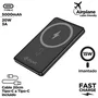 Muvit Powerbank 5000mAh 20W Carga Inalámbrica Negro con Cable USB-C